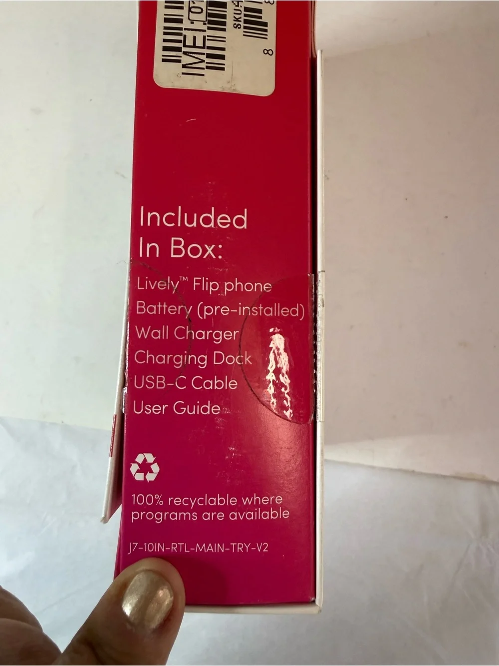 📱 Lively Flip Cell Phone in Red with Large Buttons📱